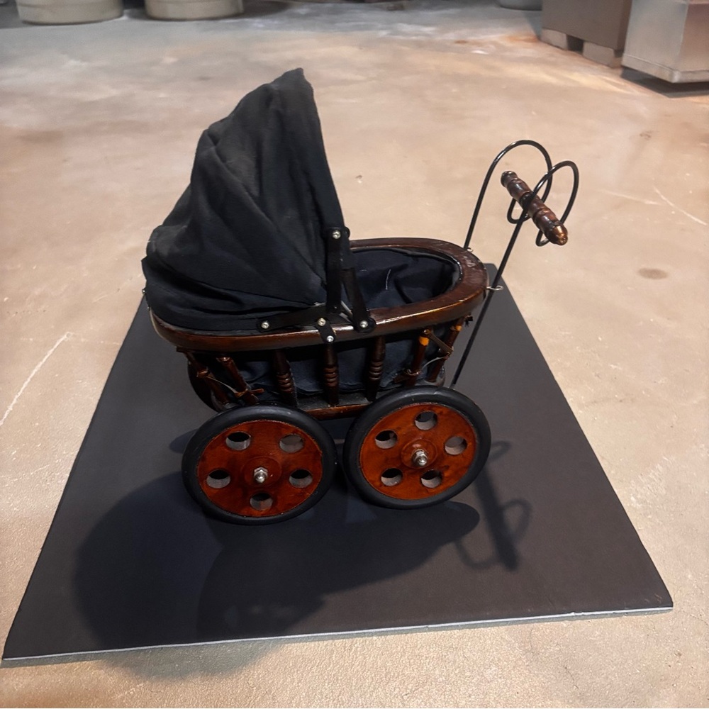 Vintage Style Black and Brown Decorative Carriage